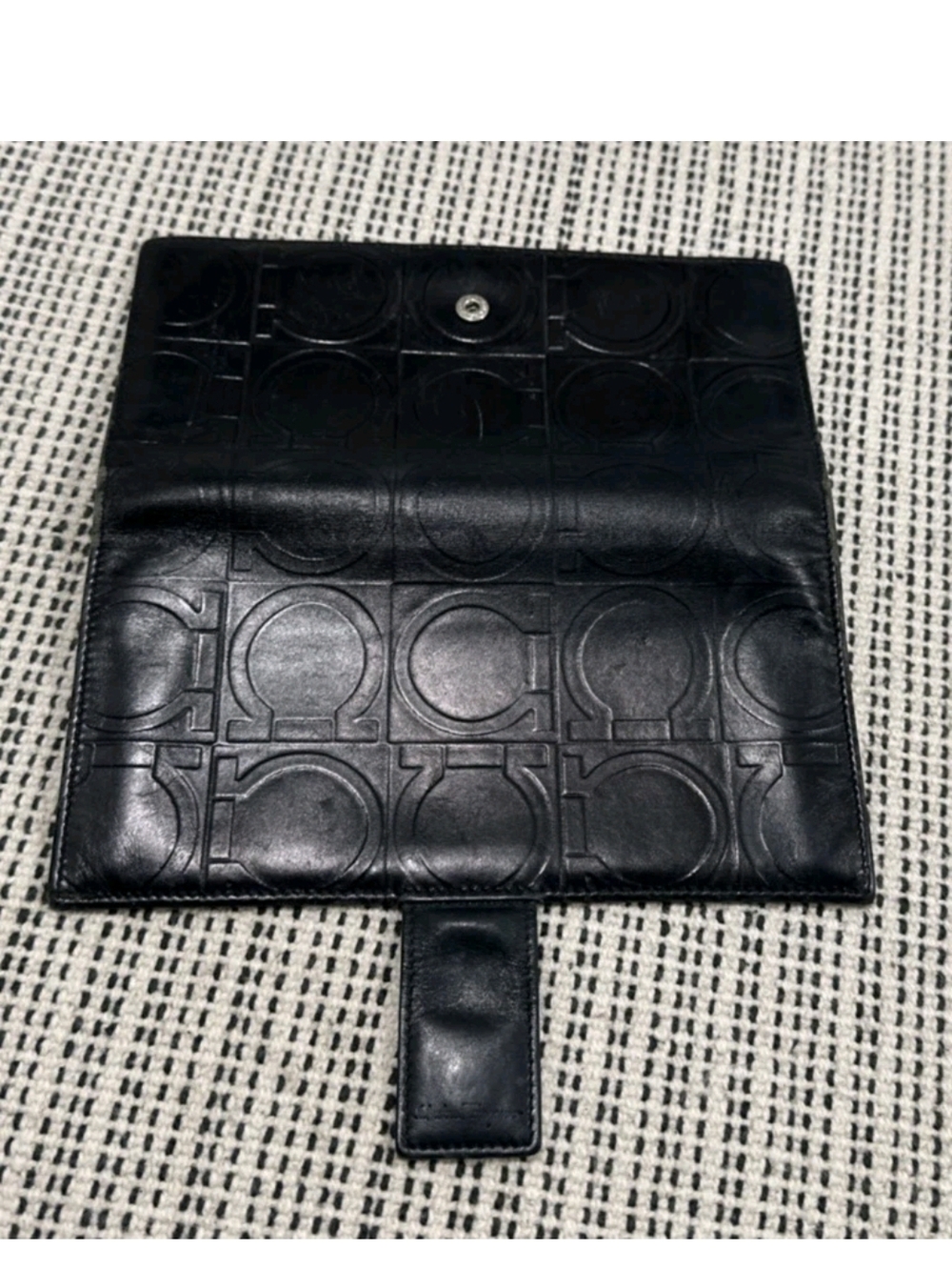 Salvatore Ferragamo Black Embossed Leathe Wallet - Picture 7 of 13